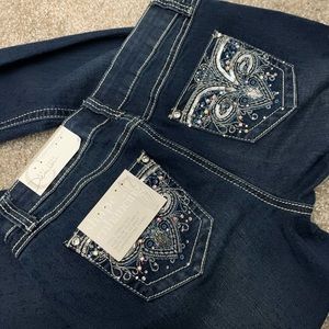 Cato designer contemporary bootcut jeweled jeans